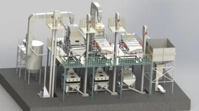 Beans Garbanzo Lentil Pea Splitting Peeling Machine Flour Line Processing and Packaging ...