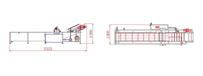 2000kgh Bubble Washing Machine Continuous Washer for Food