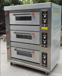 Commercial 3 Deck 6 Trays Gas Bread Oven for Mnini Bakery
