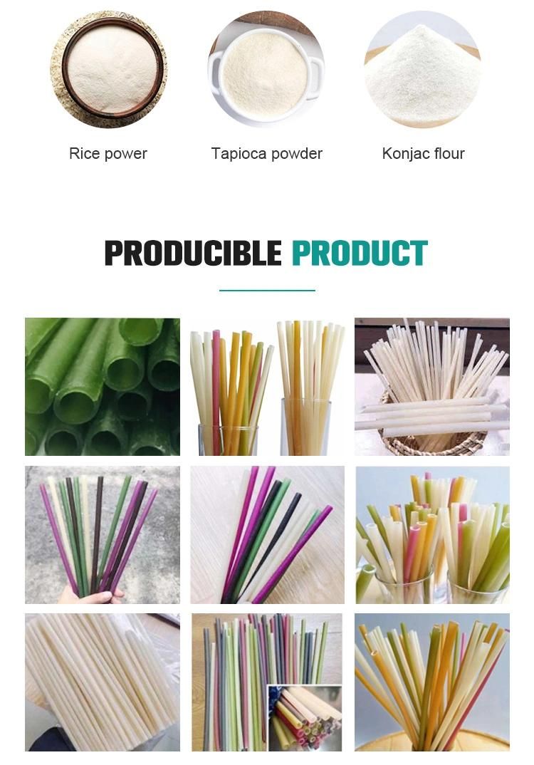 Edible Disposable Rice Drinking Straw Making Machine Price Straws Production Line