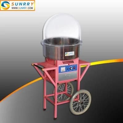 Commercial Cotton Candy Floss Maker Machine with Cover and Cart