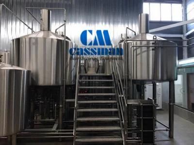 Cassman 1000L 2000L Customized Industrial 2/3/4 Vessels Craft Beer Brewing Equipment