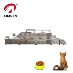 Safety and Hygiene Tunnel Conveyor Cat Food Microwave Drying and Sterilizing Equipment