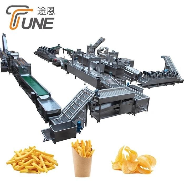 French Fries Processing Production Machine/Supermarket Frozen Potato Chips Making Machine