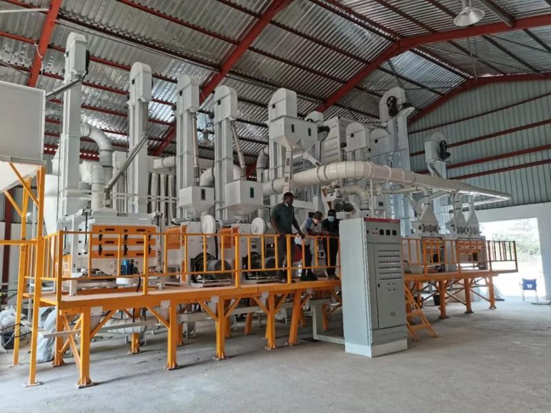 50-120tpd Turnkey Complete Set with Steel Platform Auto Rice Milling Plant Rice Milling Machine in Vietnam Egypt 2021