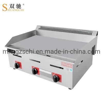 Stainless Steel 3 Burners Whole Flat Gas Griddle Commercial Using