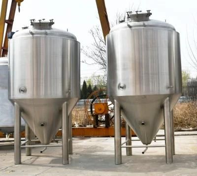 SS304 Beer Fermenter Top Manway Conical Cooling Tank