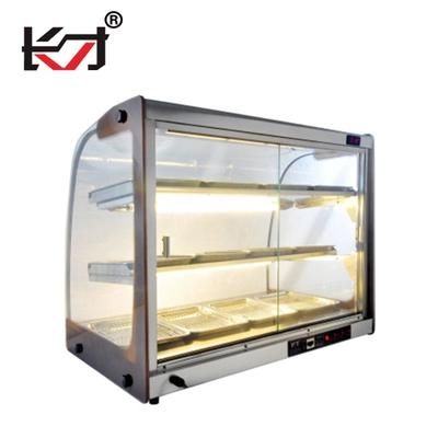 CH-4dh Commercial Electric Curved Glass Hot Food Warmer Display Showcase Food Shop