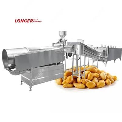 Continuous Gas Electric Roaster Line Coating Roasted Peanut Roasting Machine Price