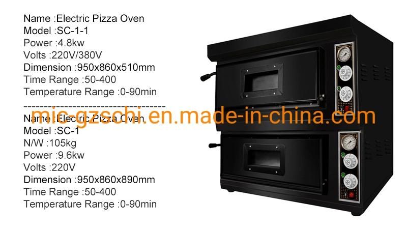 Double Layer Electric Pizza Oven with Stone Plate Bread Baking Machine Baking Oven Roaster