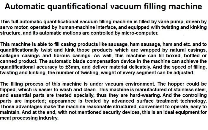 Electric Vacuum Sausage Stuffer Machine Hydraulic Sausage Stuffer Filler