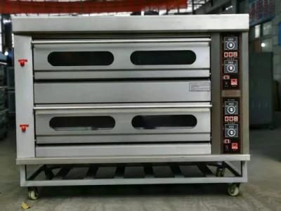 Baking Equipment Bread Machine 2 Deck 6 Tray Gas Oven for Commercial Kitchen