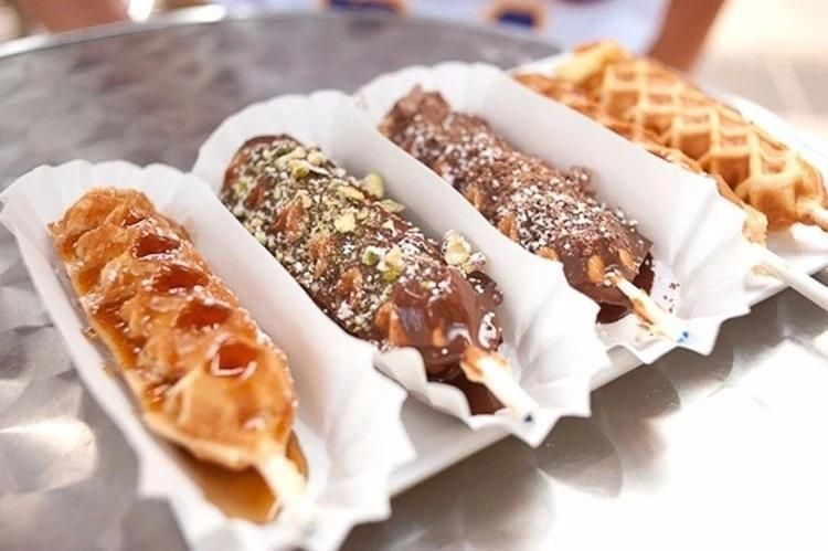 Hot Sales Digital Snack Shop Waffle Maker Restaurant Kitchen Equipment Lolly Muffin Hot Dog Stick Belgian Waffle Corndog Machine