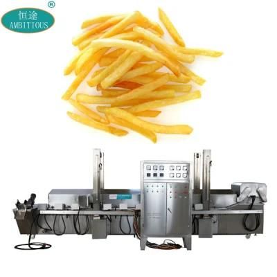 Continuous Fryer French Fries Frying Autimatic Machinery