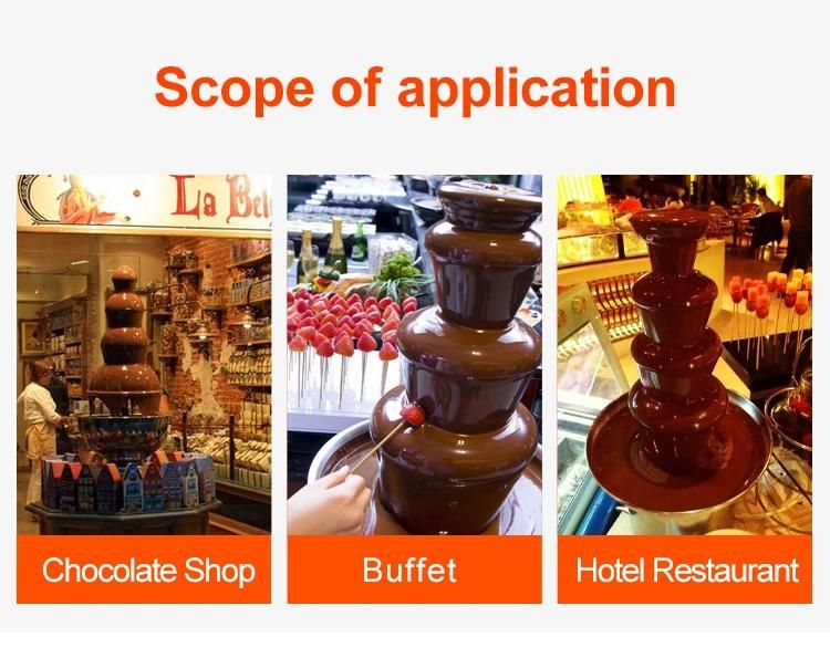 Chocolate Fountain Machine with 7 Layers Chocolate Melting Machine