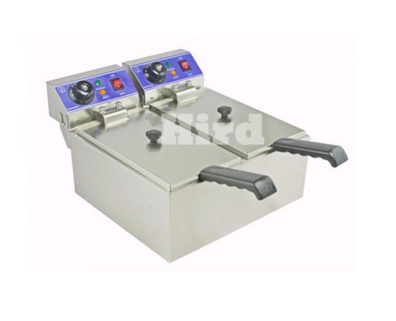 Electric Deep Fryer (Wf-062) (Double Tank) CE Catering Equipment Food Machine