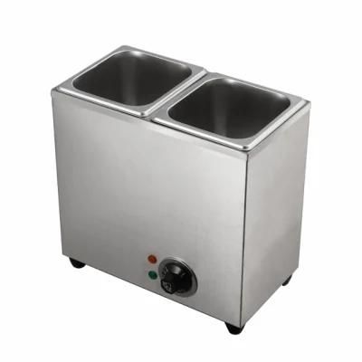 Commercial Use Electric Counter Top Bain Marie / Food Warmer / Soup Station for 2 Insets ...