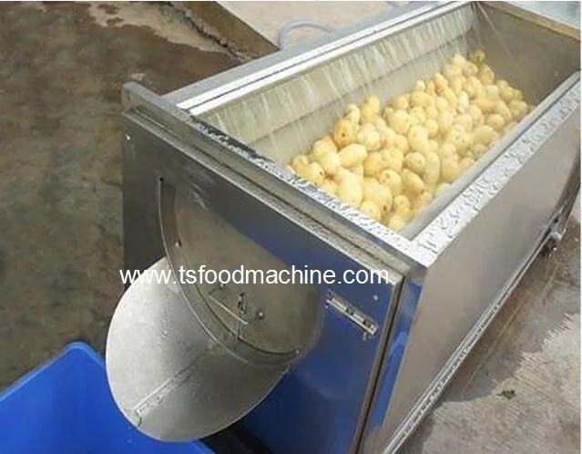 Commercial Vegetable Washing Machine U-Shape Potato Peeling Washer