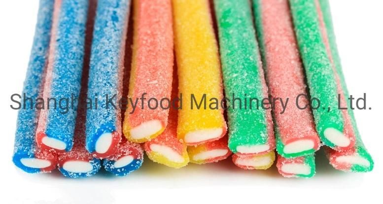 CE Approved Automatic Sour Rainbow Licorice Belt Candy Production Line