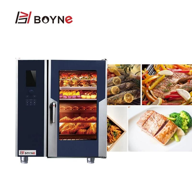 Commercial Kitchen Cooking Equipment 10 Trays Combi Oven with Injection
