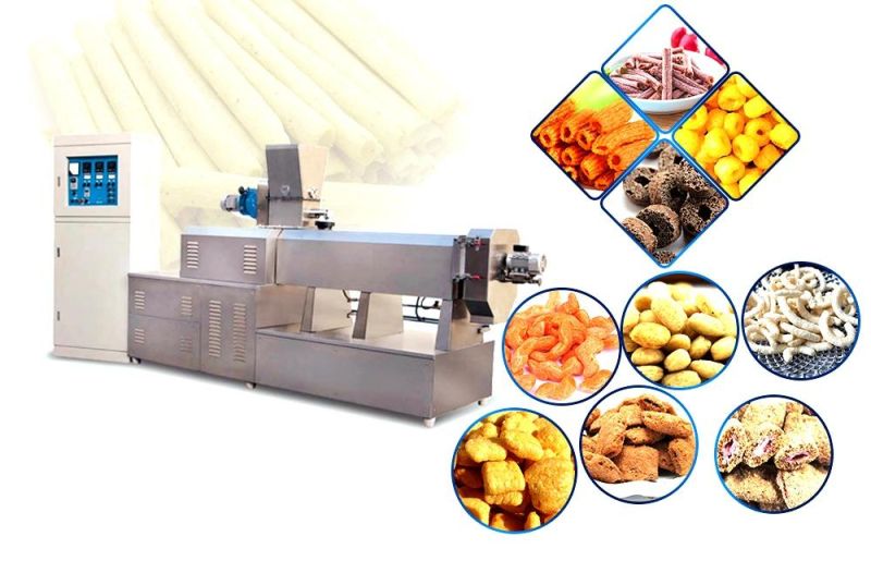 Hot Sale Corn Puff Snacks Expanded Crunchy Leisure Food Extruder Machinery Manufacturer