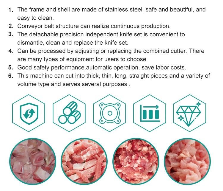 Commercial Frozen Fish Pork Beef Chicken Meat Cutting Machine