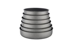 Pressed Aluminum Marble Coating Baking Round Tray Sets