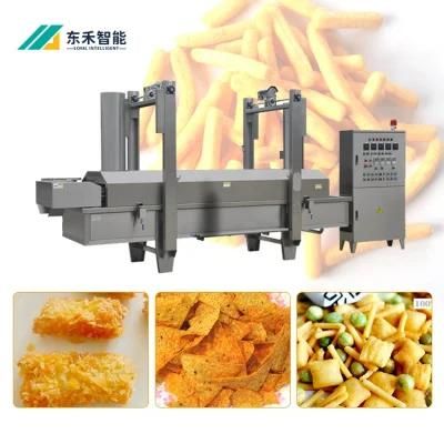 Hot Sale Industrial Automatic Stainless Steel Continuous Fryer Machine for Snacks Food ...