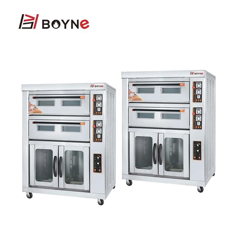 Conjoined Gas Oven Two Layer Four Trays Gas Oven with Proofer