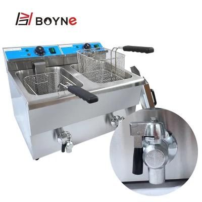 12L Double Tank Electric Open Fryer for Kitchen