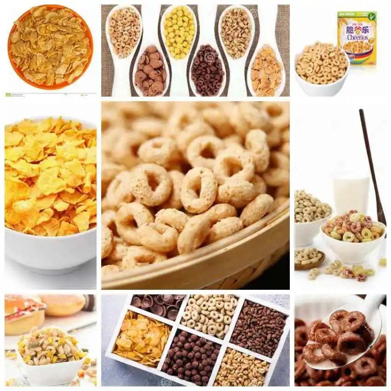 High Quality Extruded Crispy Sweet Corn Flakes Snacks Equipment for Puffed Food