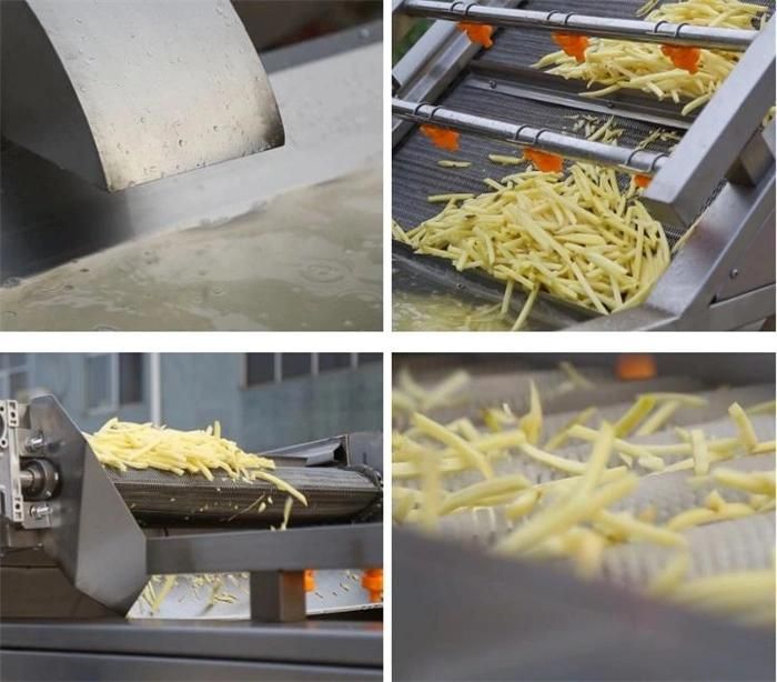 Industrial Fried Fries Machines Frozen French Fries Frying Production Line