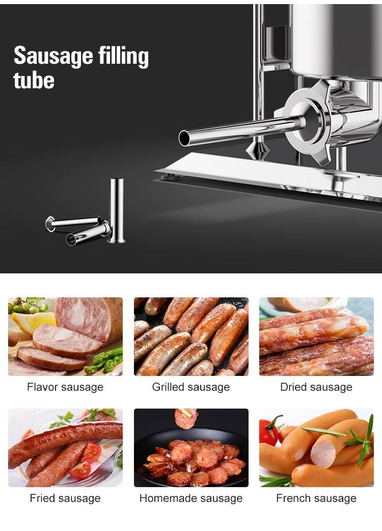 Manual Hr15L Commercial Sausage Maker Machine Vacuum Pneumatic Sausage Filler Vertical Sausage Stuffer
