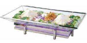 Factory Price Stainless Steel LED Ice Trough, Ice Storage Tank, Seafood Display