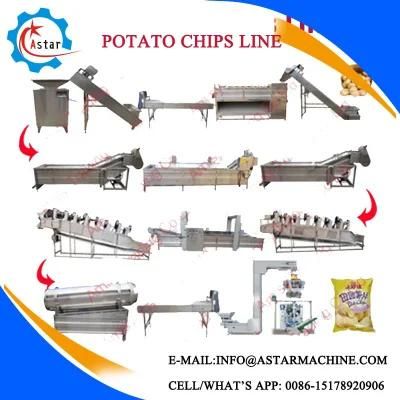 100/150/260/400kg/H Full Automatic Cassava Plantain Banana Potato Chips Making Production ...