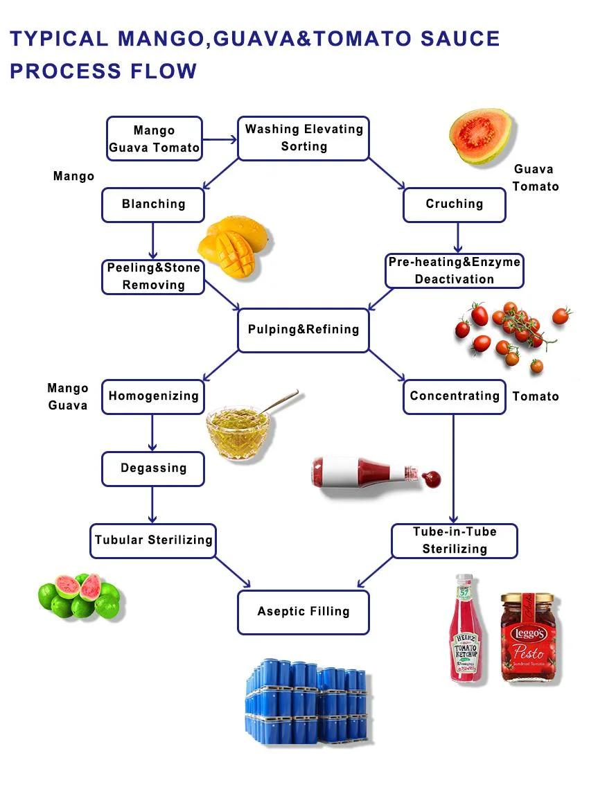 Tubular Uht Sterilizing Mango Processing Line