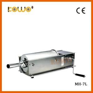 Professional Food Machine 7L Stainless Steel Horizontal Manual Sausage Filler for Sale