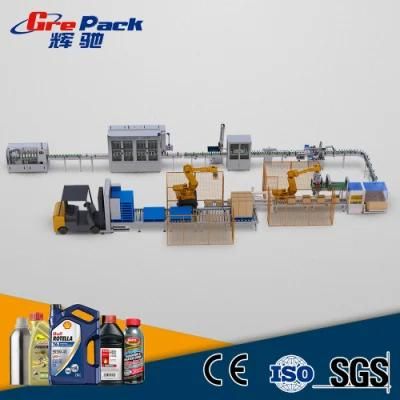Automatic Lubricant Oil Filling Capping Labeling Packing Production Line