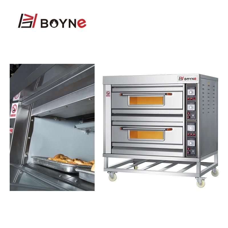 Electric Double Deck Four Trays Industrial Baking Oven