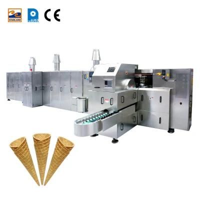 Sliver Color Sugar Cone Production Line for Making Waffle Basket 1 Year Warranty
