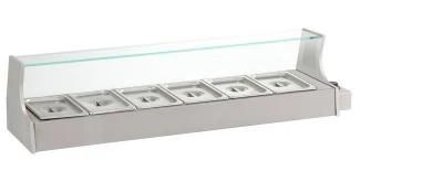 Commercial Ce Approval Hot Food Counter-Top Showcase