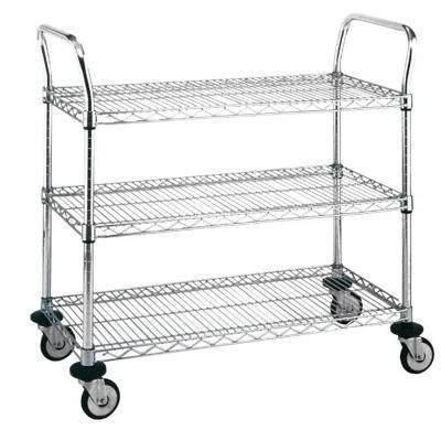 Metro MW702 Super Erecta 18&quot; X 24&quot; X 38&quot; Three Shelf Standard Duty Stainless Steel Utility ...