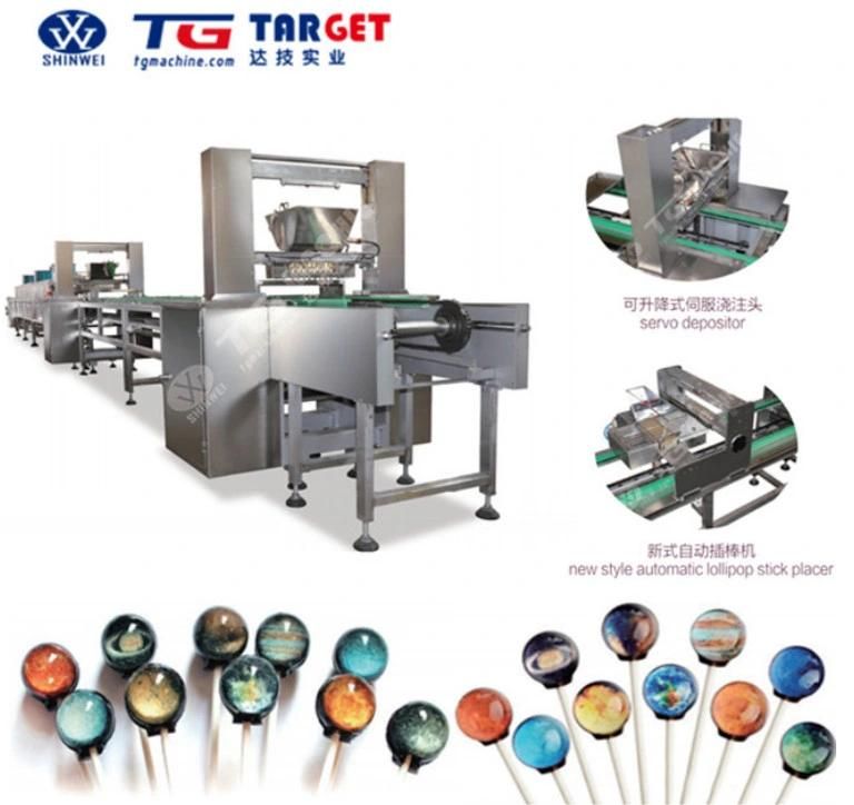 450kg/H Lollipop Production Line with Automatic Stick Placer