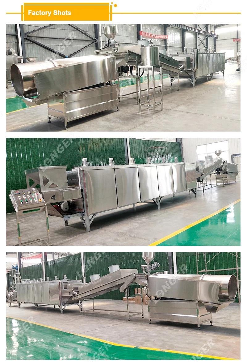 Continuous Gas Electric Roaster Line Coating Roasted Peanut Roasting Machine Price