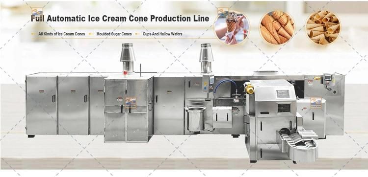 Commercial Ice Cream Cone Manufacturing Machine with 4 Heads