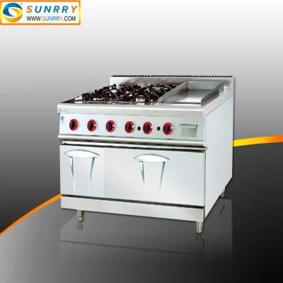 Restaurant Equipment Gas Oven 4 Burner and Griddle