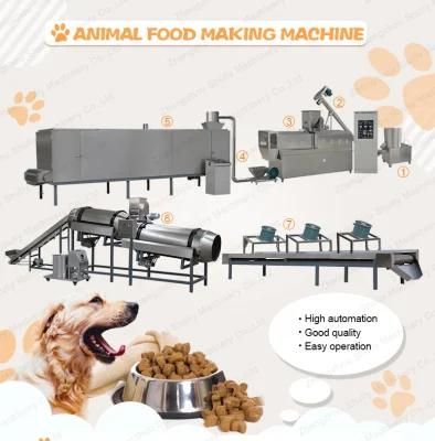 Fully Automatic Dog Cat Rabbit Bird Fish Shrimp Feed Making Machine Pet Food Extrusion ...