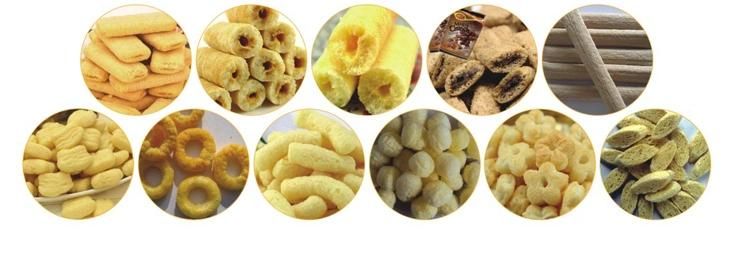 Twin Screw Corn Puff Snack Food Processing Machinery Extruder Puffed Snack Product Line