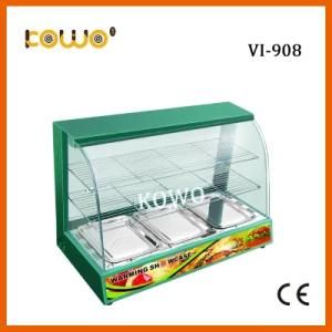 Ce Approved Curved Glass Electric Food Bread Pizza Buffet Warmer Display Cabinet for Sales