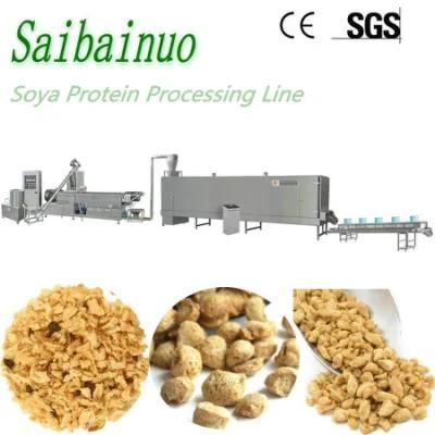 Vegetarian Meat Protein Machine Soya Chunks Processing Line